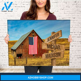 American Barn Color Multi-Names Premium Canvas