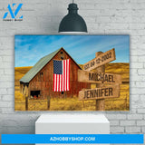 American Barn Color Names Premium Canvas