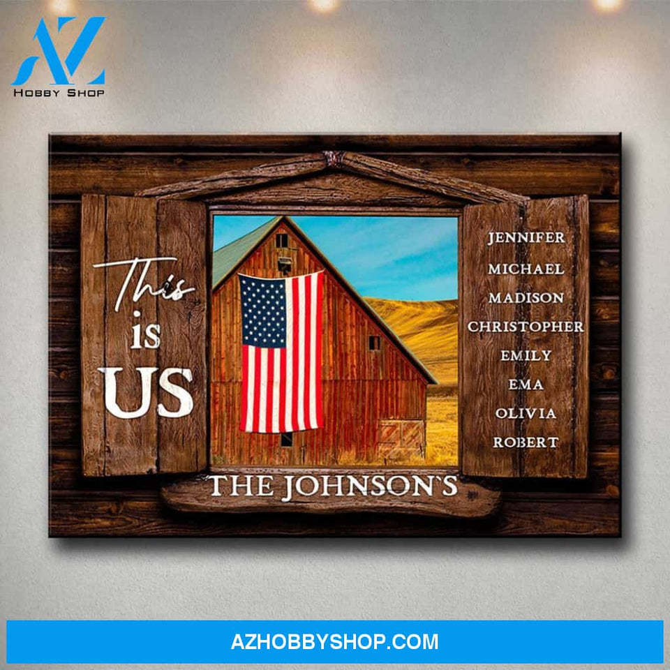 American Barn Color Wood Shutters Multi-Names Premium Canvas