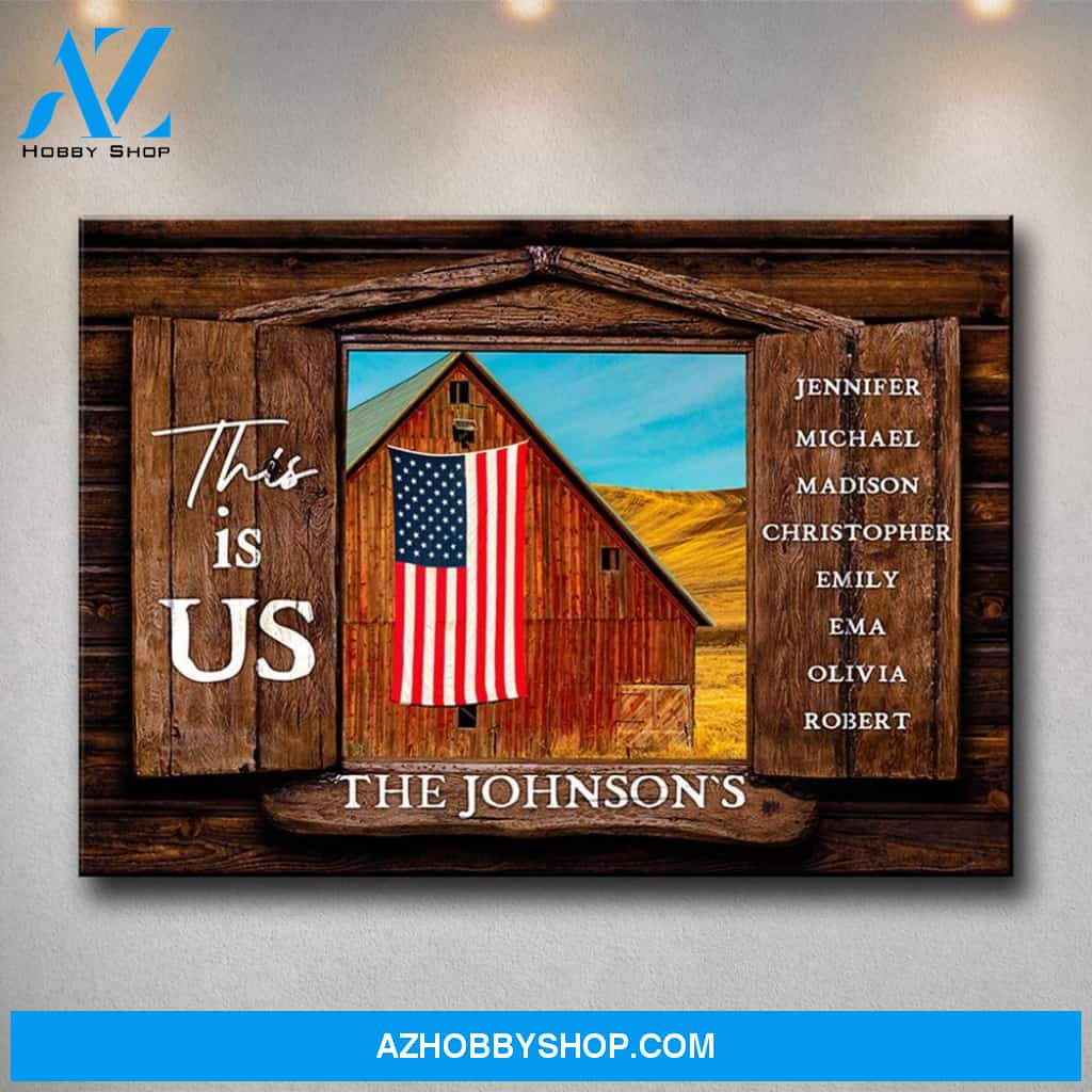 American Barn Color Wood Shutters Multi-Names Premium Canvas