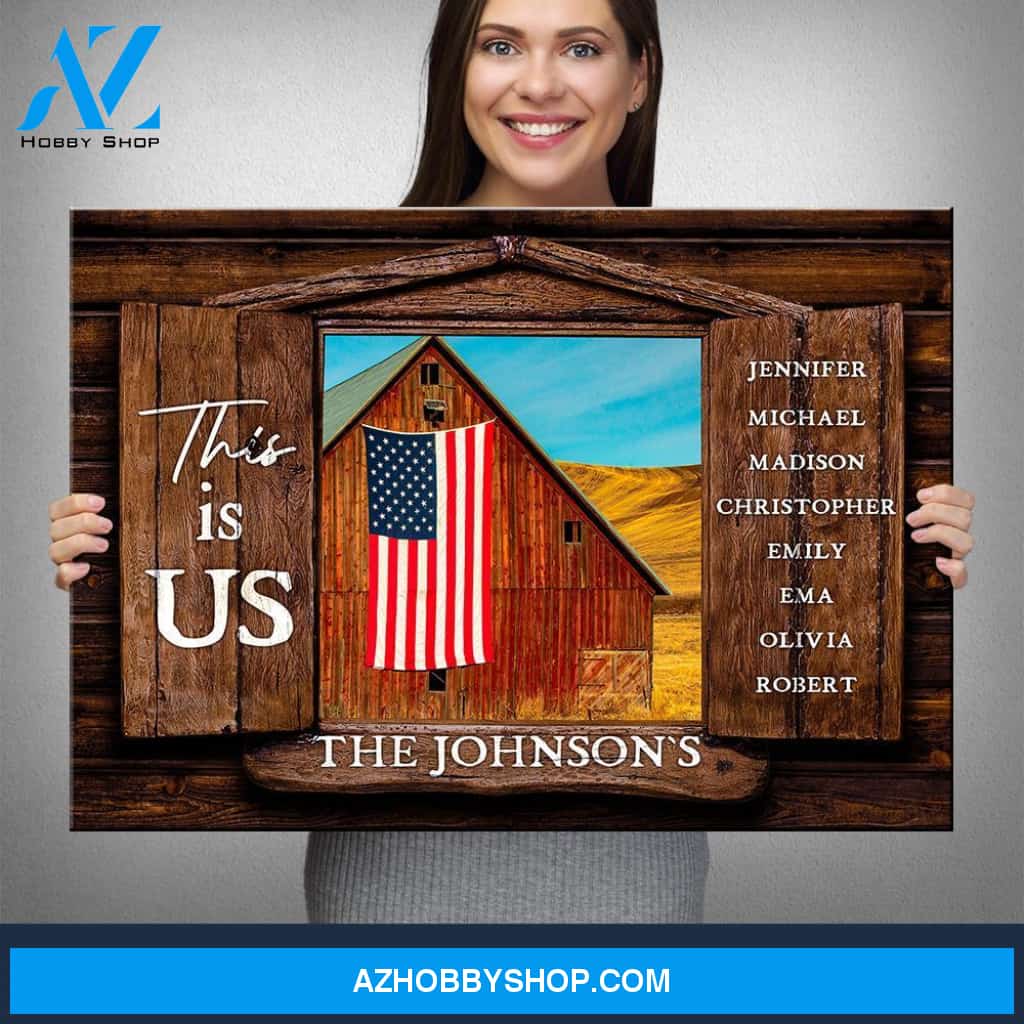 American Barn Color Wood Shutters Multi-Names Premium Canvas