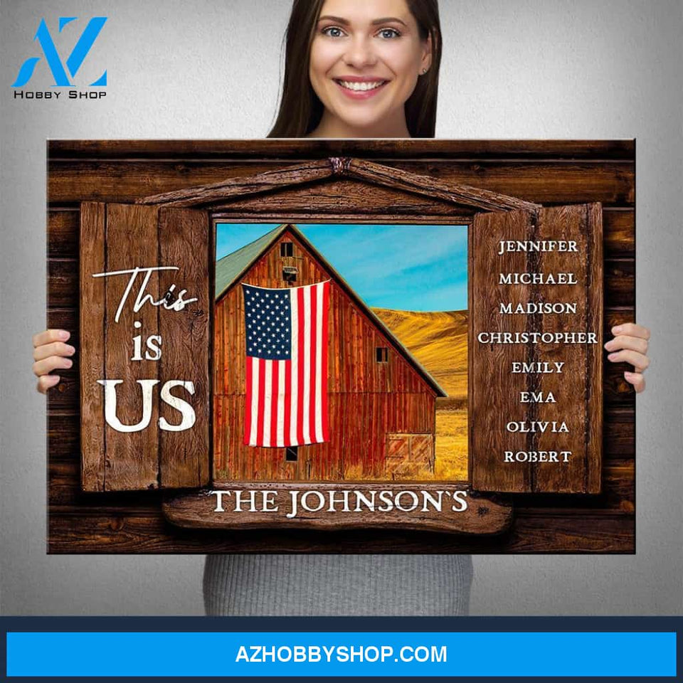 American Barn Color Wood Shutters Multi-Names Premium Canvas