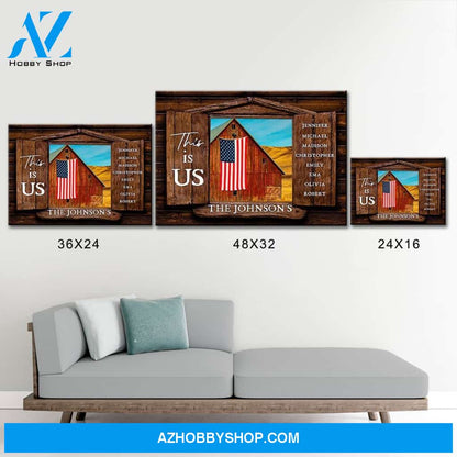 American Barn Color Wood Shutters Multi-Names Premium Canvas