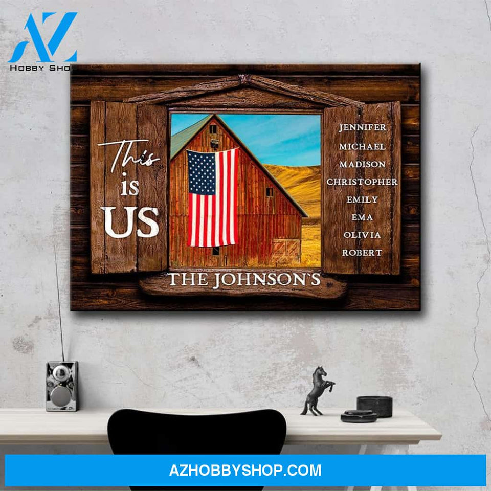 American Barn Color Wood Shutters Multi-Names Premium Canvas