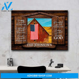 American Barn Color Wood Shutters Premium Canvas Saying 8