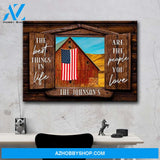 American Barn Color Wood Shutters Premium Canvas Saying 3