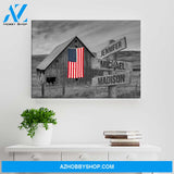 American Barn Multi-Names Premium Canvas