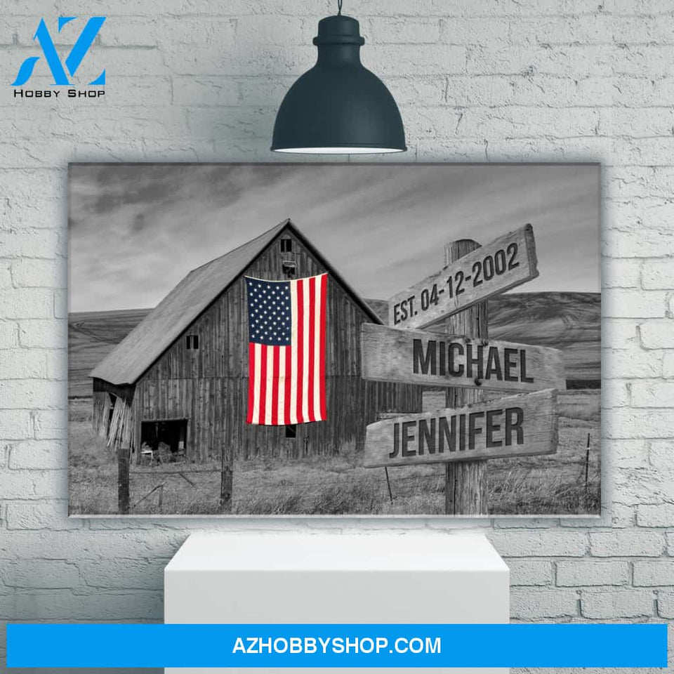 American Barn Names Premium Canvas