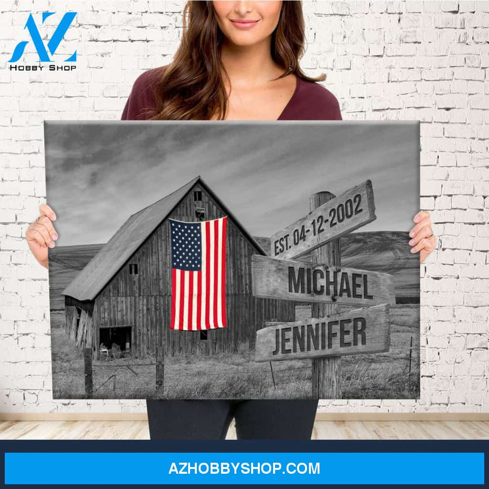 American Barn Names Premium Canvas