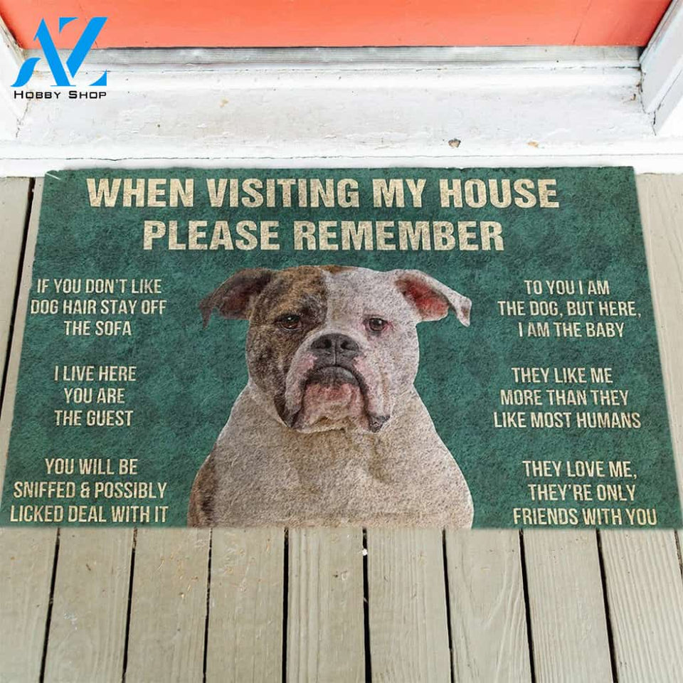 American Bulldog's Rules Doormat