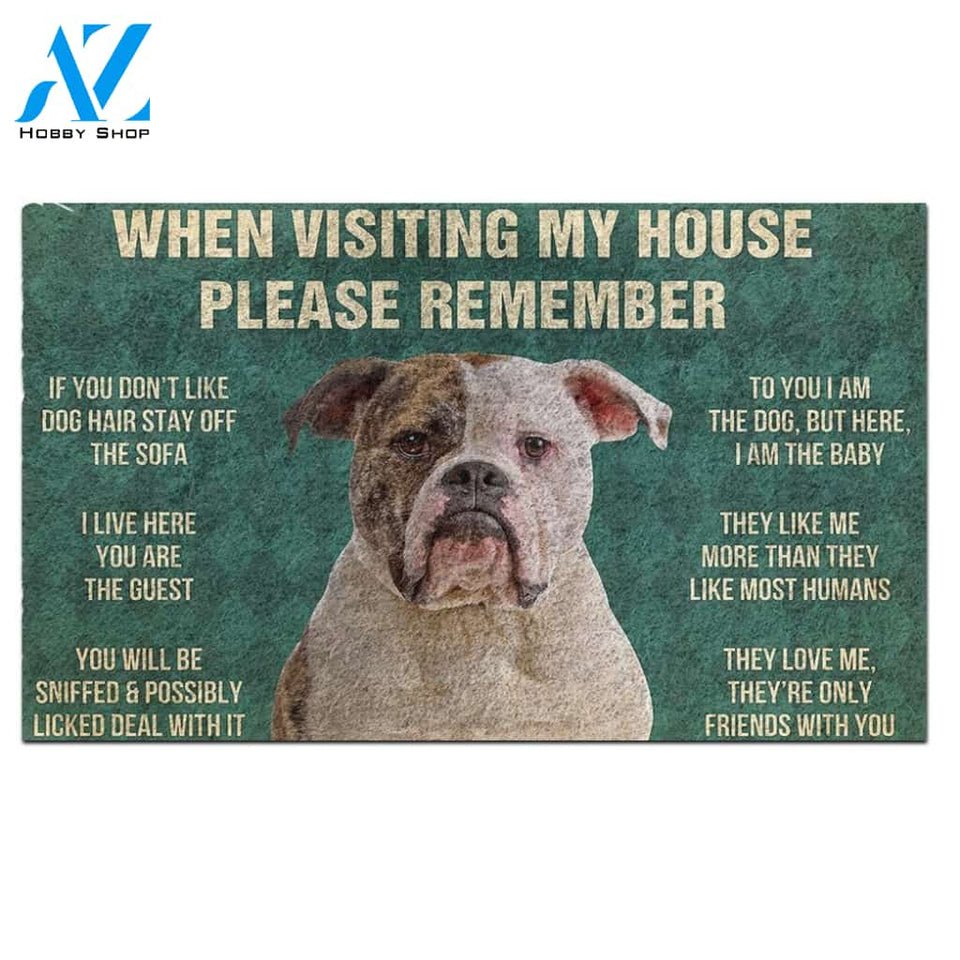 American Bulldog's Rules Doormat