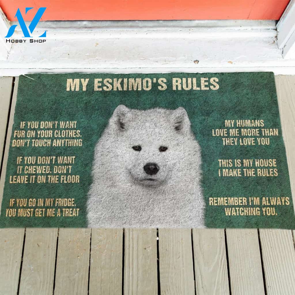 American Eskimo's Rules Doormat