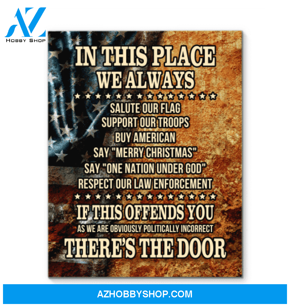 American Flag Canvas Eagle Flag Retro Patriotic Gift For Veteran Matte Canvas Christmas Gift Ideas