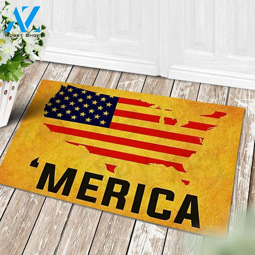 American Flag Doormat Welcome Mat House Warming Gift Home Decor Funny Doormat Gift Idea
