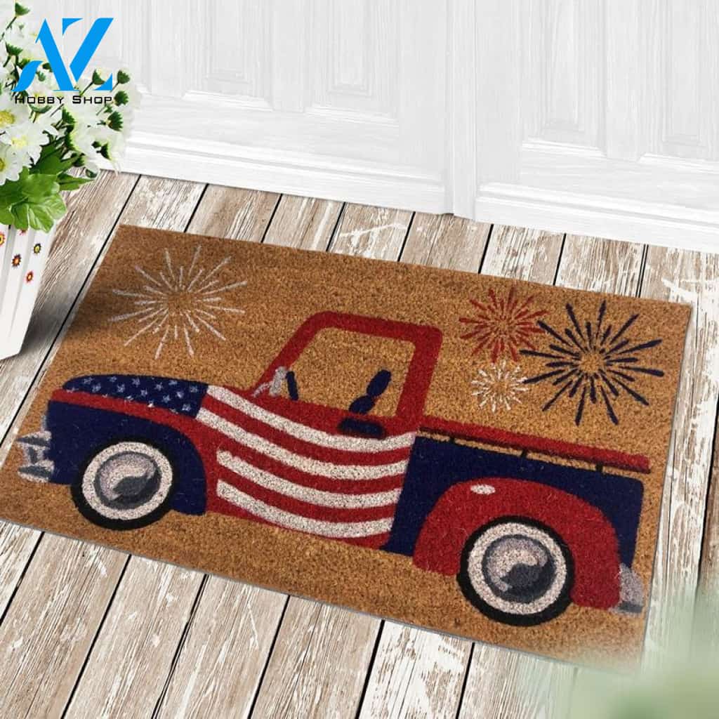 American Flag Doormat USA Doormat Welcome Mat Housewarming Gift Doormat Welcome Mat House Warming Gift Home Decor Funny Doormat Gift Idea