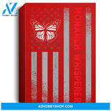 American Flag Monarch Whisperer Butterfly Lover Gift Portrait Canvas