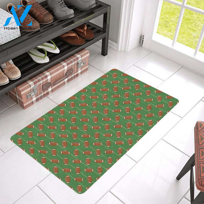 American Football on Field Themed Rubber Doormat
