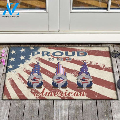 American Gnomes Doormat, Proud To Be An American Doormat Welcome Mat House Warming Gift Home Decor Funny Doormat Gift Idea