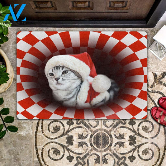 American Short Hair Christmas - Cat Doormat | Welcome Mat | House Warming Gift | Christmas Gift Decor