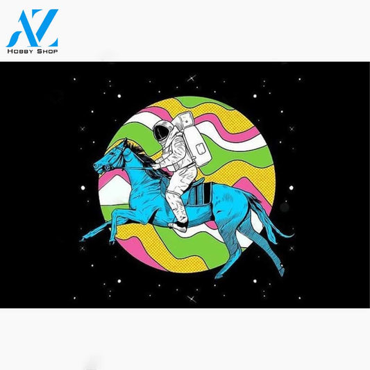 An Astronaut Riding Horse In The Space Doormat For Home Decor Doormat Warm House Gift Welcome Mat Gift for Friend Family