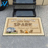 An Old Camper Lives Here With The Spark Of His Life, Door Mat
