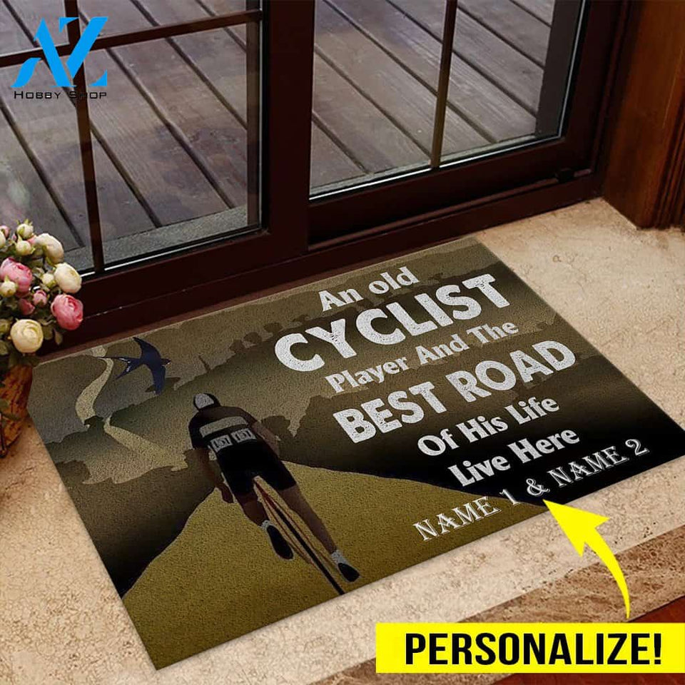 An Old Cyclist - Cycling Personalized Doormat