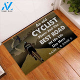 An Old Cyclist - Cycling Personalized Doormat