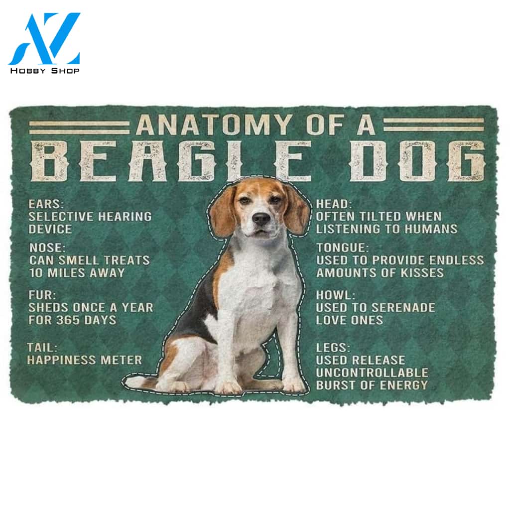 Anatomy Of A Beagle Doormat Welcome Mat House Warming Gift Home Decor Gift For Dog Lovers Funny Doormat Gift Idea