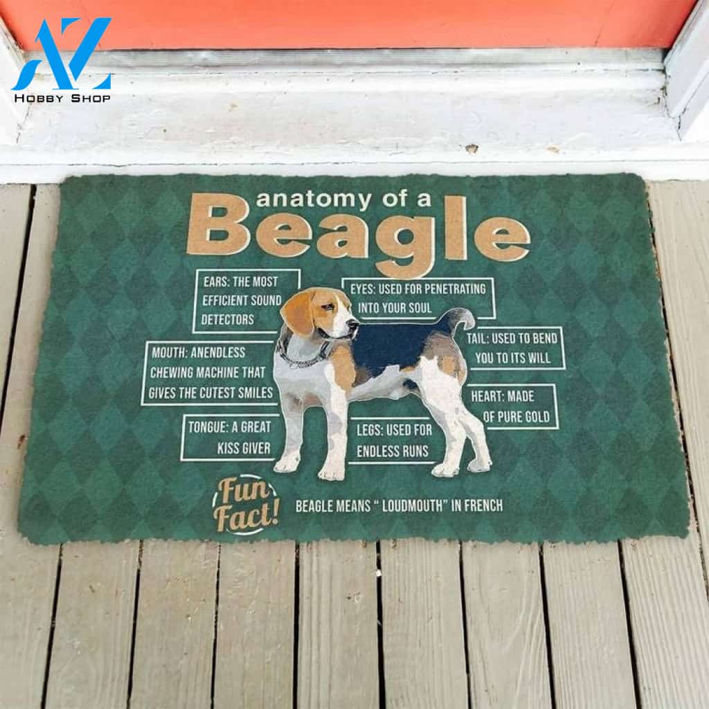 Anatomy Of A Beagle Doormat Indoor and Outdoor Doormat Warm House Gift Welcome Mat Gift for Friend Family