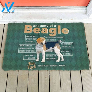 Anatomy Of A Beagle Doormat Indoor and Outdoor Doormat Warm House Gift Welcome Mat Gift for Friend Family