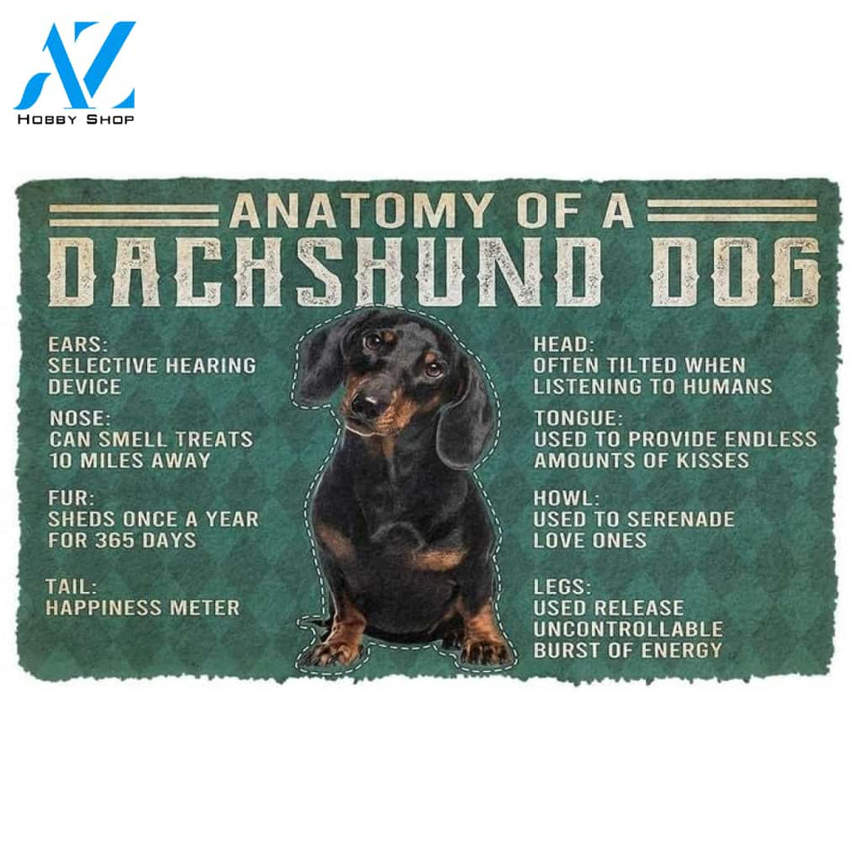 Anatomy Of A Dachshund Dog Doormat Welcome Mat House Warming Gift Home Decor Gift For Dog Lovers Funny Doormat Gift Idea