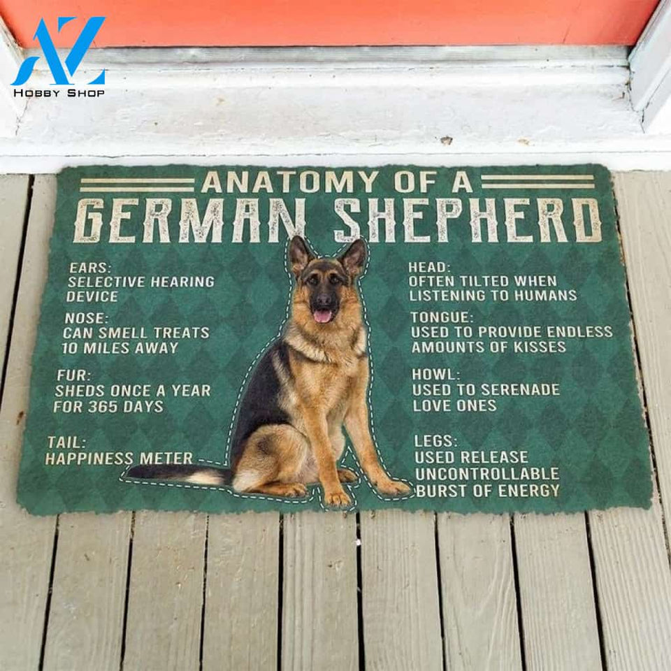 Anatomy Of A German Shepherd Doormat Welcome Mat House Warming Gift Home Decor Gift For Dog Lovers Funny Doormat Gift Idea