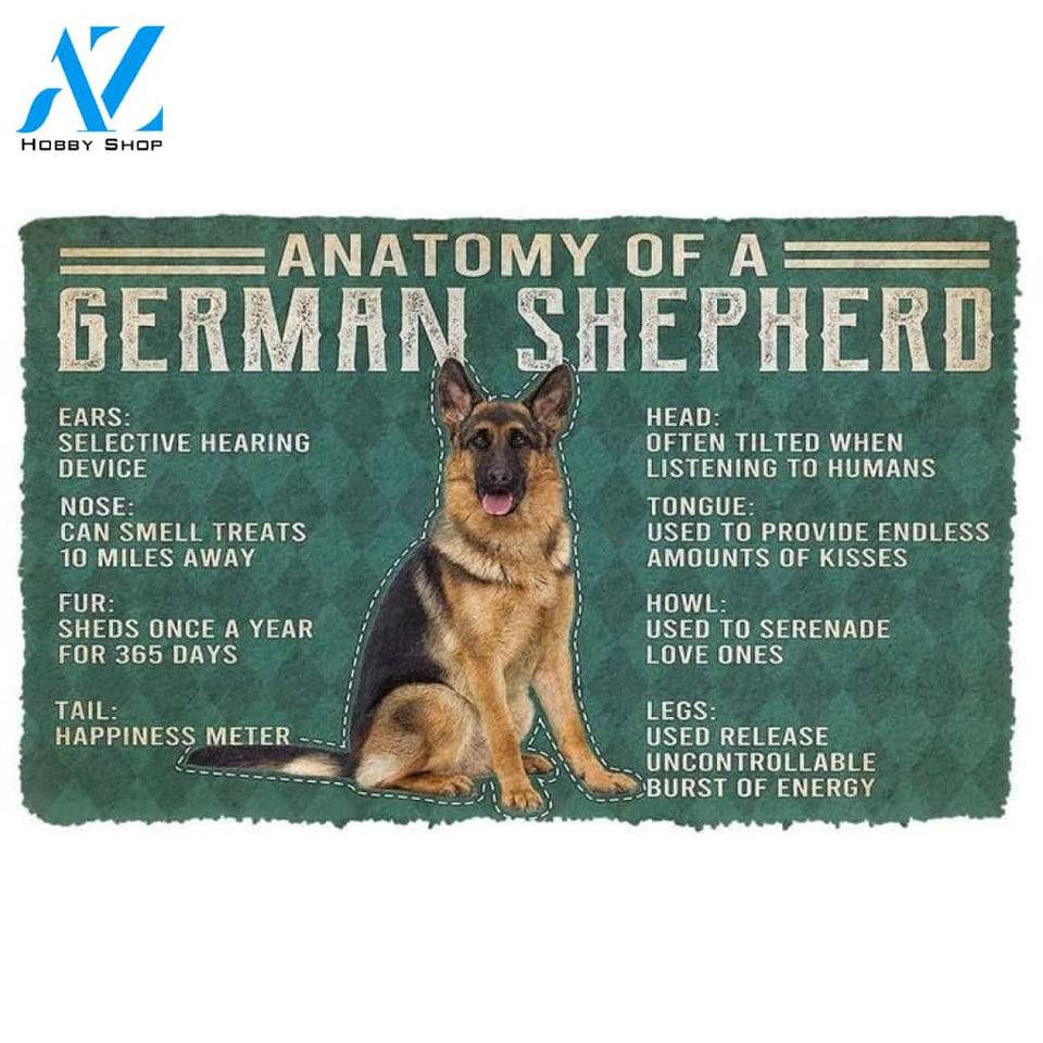 Anatomy Of A German Shepherd Doormat Welcome Mat House Warming Gift Home Decor Gift For Dog Lovers Funny Doormat Gift Idea