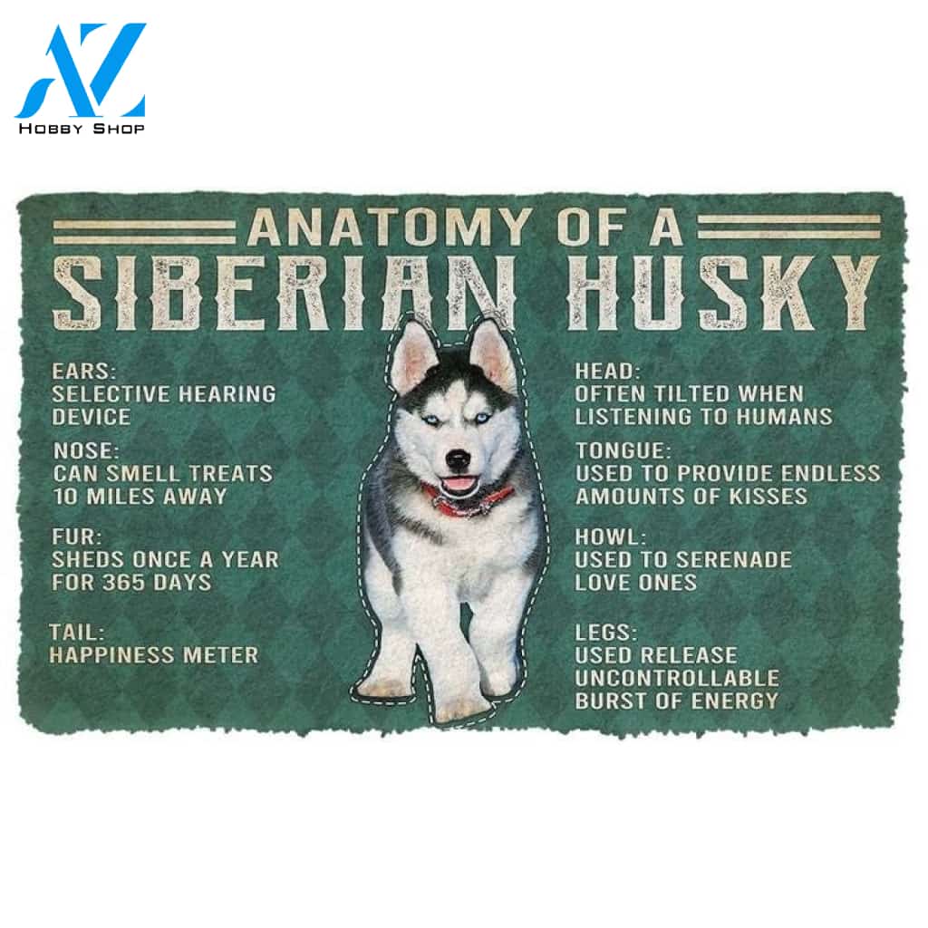 Anatomy Of A Siberian Husky Doormat Welcome Mat House Warming Gift Home Decor Gift For Dog Lovers Funny Doormat Gift Idea