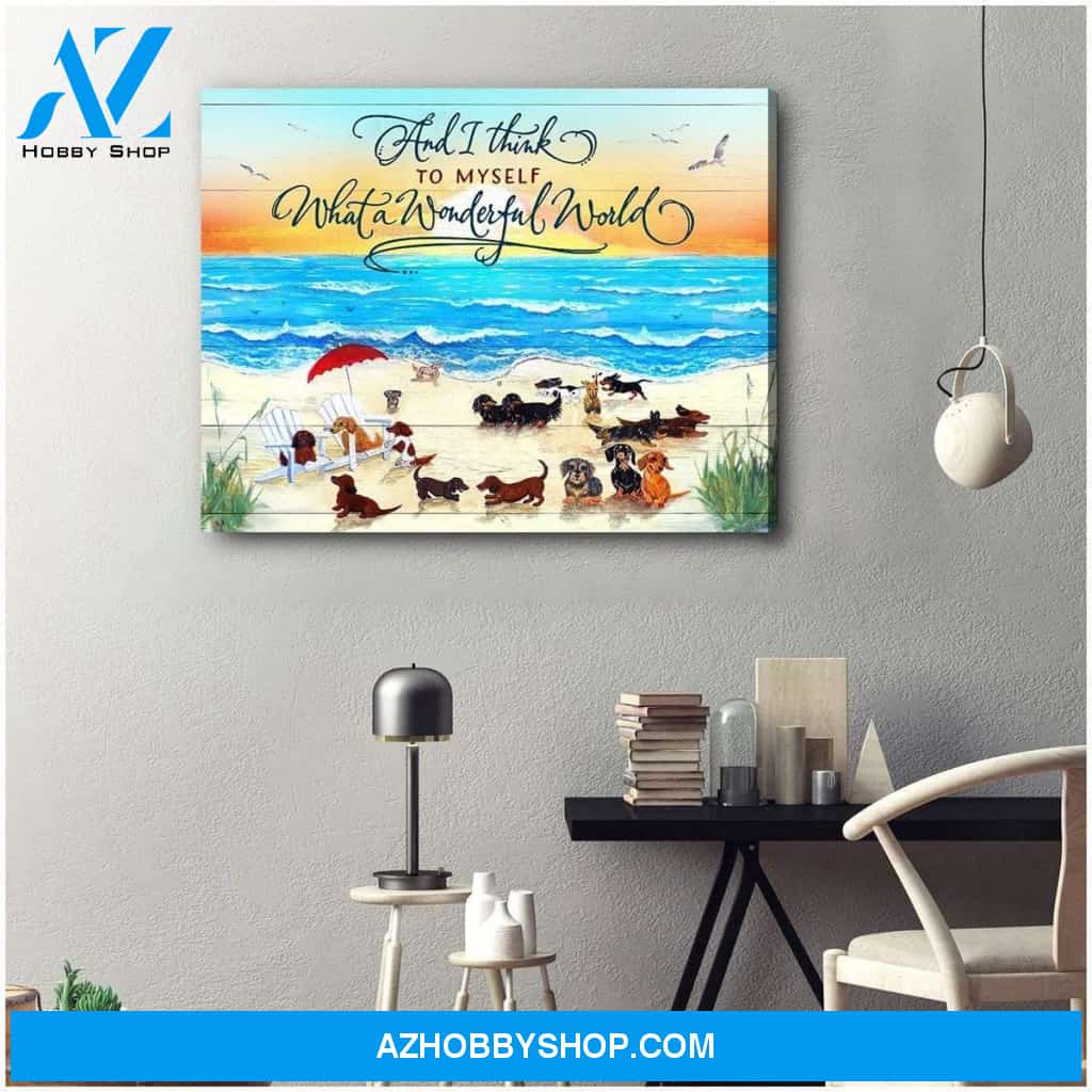 And I Think Dachshund Wall Art Canvas