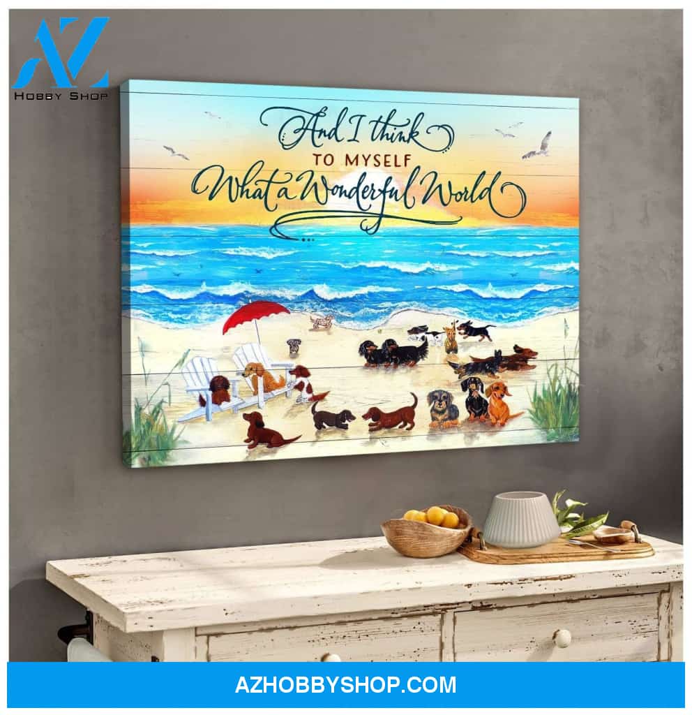And I Think Dachshund Wall Art Canvas