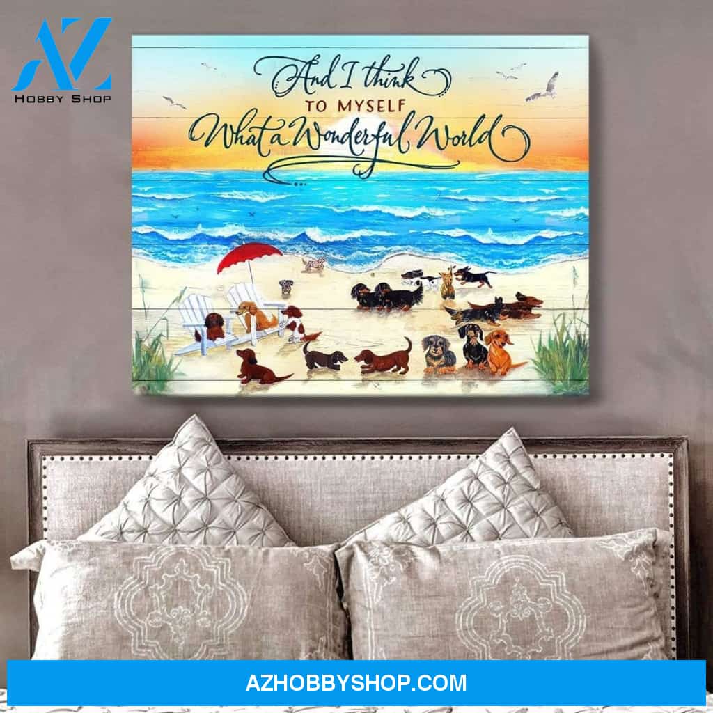 And I Think Dachshund Wall Art Canvas