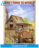 And I Think To Myself What A Wonderfull World Farmer Farming Canvas And Poster, Wall Decor Visual Art