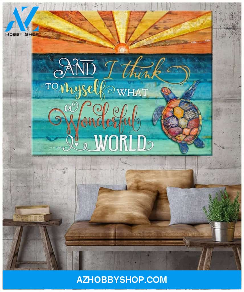 And I Think Turtle Wall Art Canvas