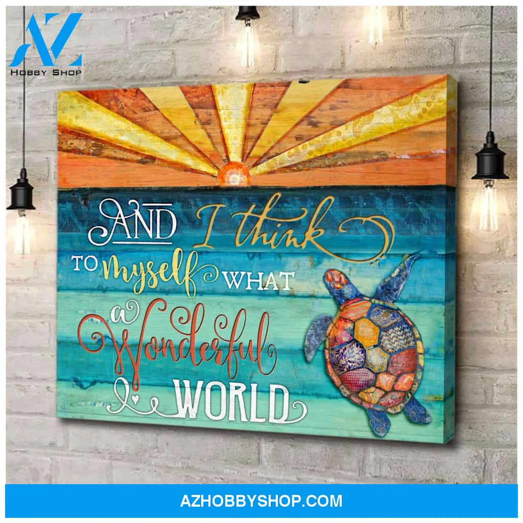 And I Think Turtle Wall Art Canvas