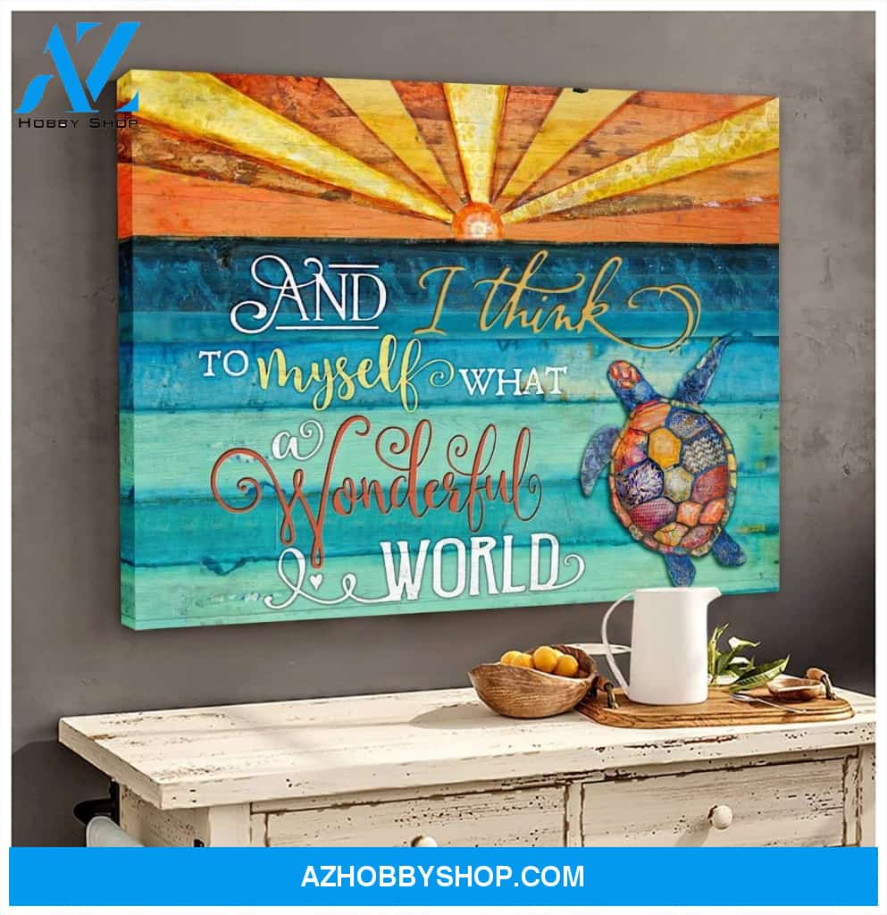 And I Think Turtle Wall Art Canvas