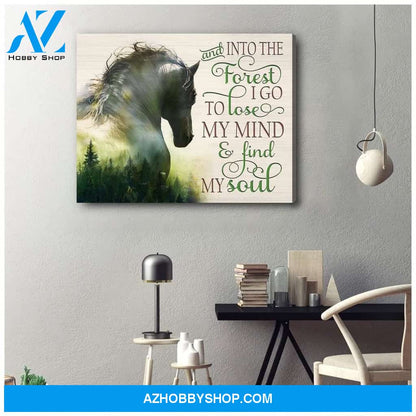 And Into The Forest Horse Wall Art Canvas