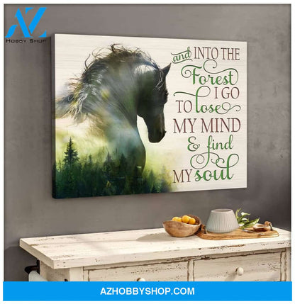 And Into The Forest Horse Wall Art Canvas