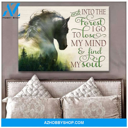 And Into The Forest Horse Wall Art Canvas