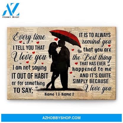 And It's Quite Simply Because I Love You, Family Custom Poster/Canvas, Gift For Couple, Partner, Anniversary Gift