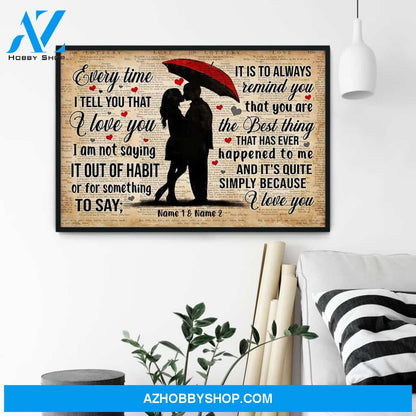 And It's Quite Simply Because I Love You, Family Custom Poster/Canvas, Gift For Couple, Partner, Anniversary Gift