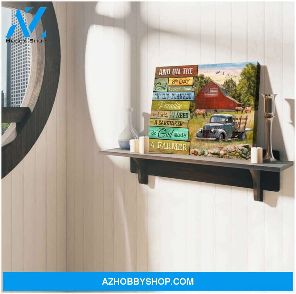 And on the 8th day Farm Horse Canvas Wall Art Decor