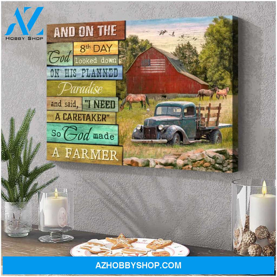 And on the 8th day Farm Horse Canvas Wall Art Decor