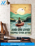 And She Lived Happily Ever After Kayak Canvas And Poster, Wall Decor Visual Art