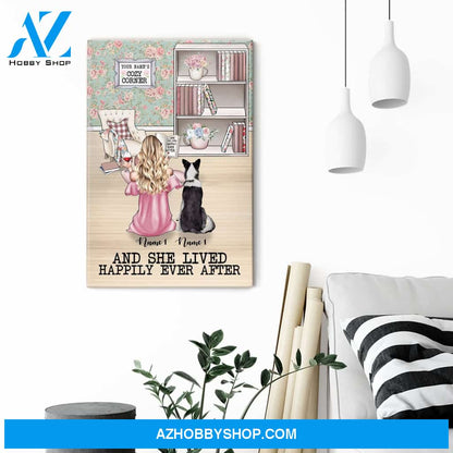 And She Lived Happily Ever After With Her Dog Version 2 Poster & Canvas